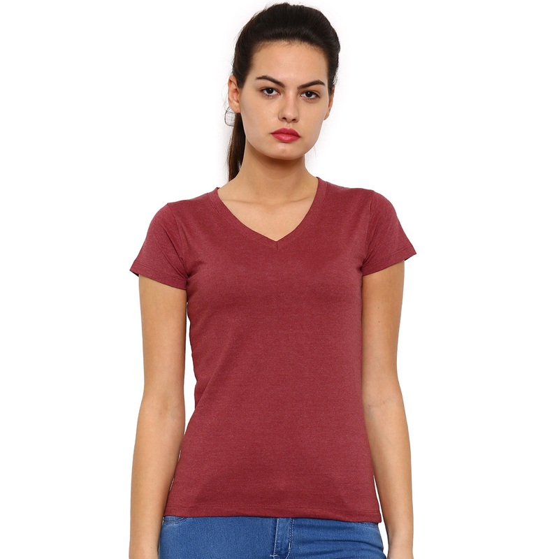 Ladies Top Maroon Melange|Maroon Melange|XXL|XL|L|M|S|XS|KTHS001089C89