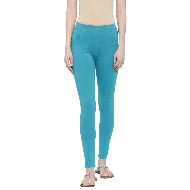 Ladies Yoga Legging Teal Melange