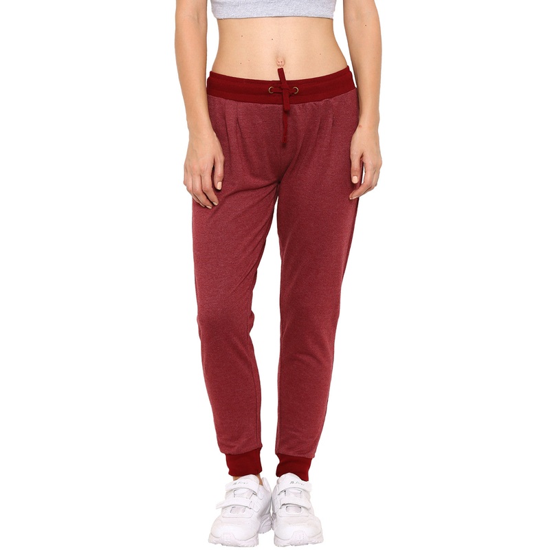 Women’s Jogger Maroon Melange|Maroon Melange|XXL|XL|L|M|S|XS|LKBJOSOF110389