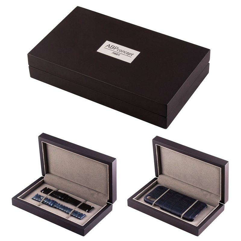 Boite rangement smartphone ou bracelets  Bois marron fonc