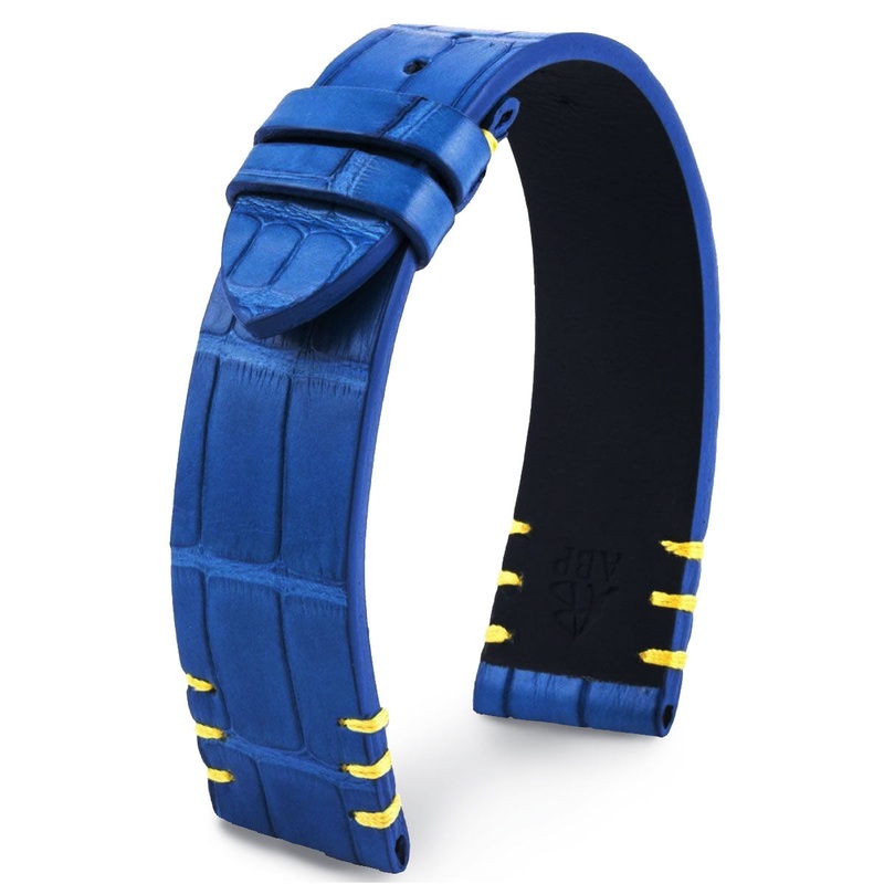 Bracelet de montre cuir – Europa – Alligator bleu