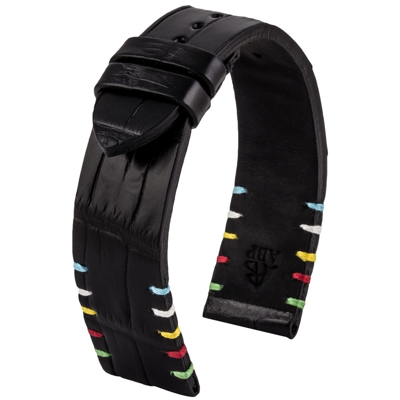 Bracelet montre cuir – Nascar Daytona Speedway – Alligator noir