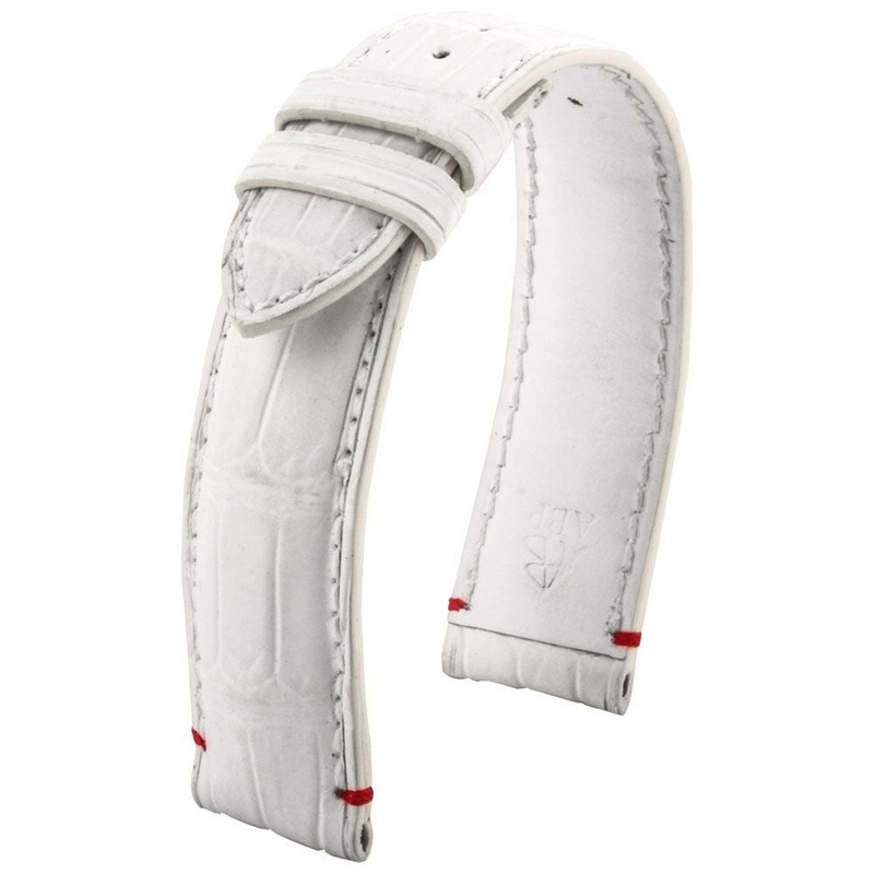 Bracelet-montre cuir – Shemagh – Alligator blanc
