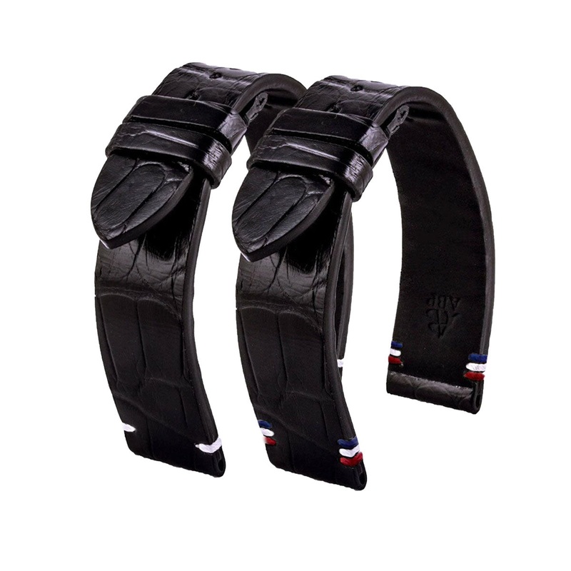 Bracelet pour montre cuir – Diplomate – Alligator noir