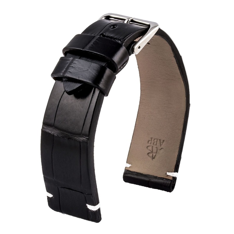 Breitling Superocean – Bracelet pour montre cuir – Alligator noir