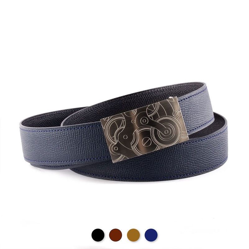 Ceinture rversible type Herms – Veau grain – Bicolore