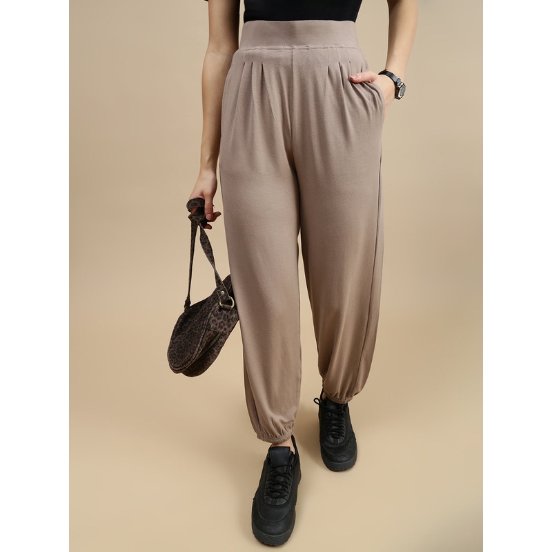 De Moza Women Casual Jogger Taupe