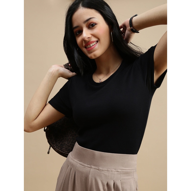 De Moza Women Casual Top Black