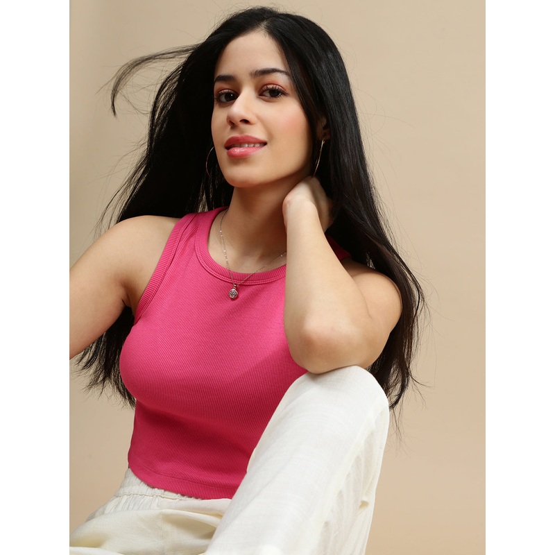 De Moza Women Casual Top Fuchsia