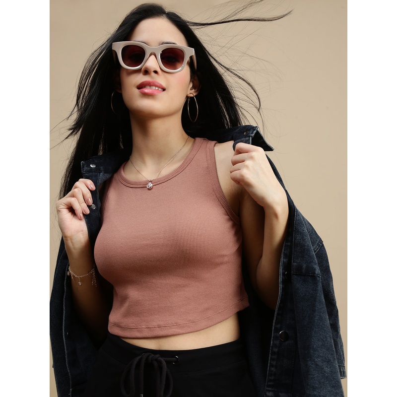 De Moza Women Casual Top Mocha Mousse