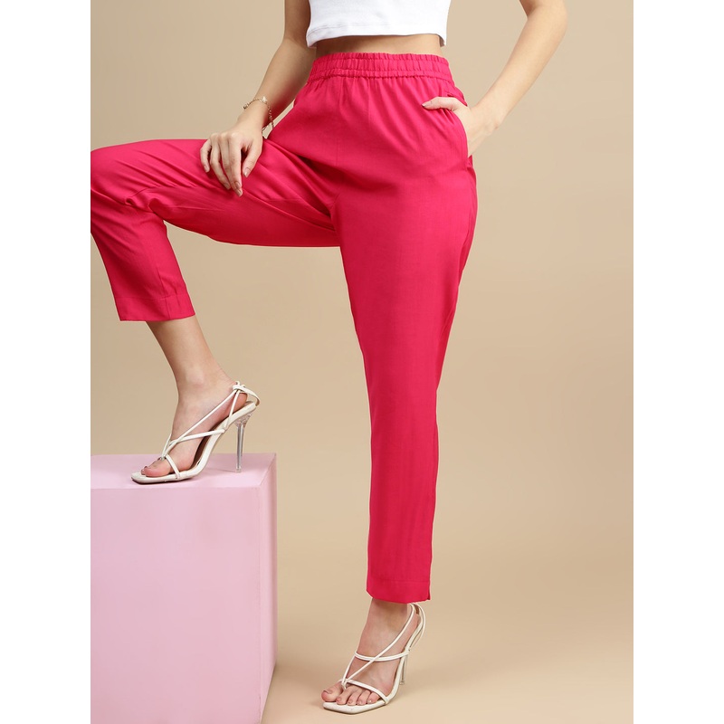 De Moza Women Festive Pants Fuchsia