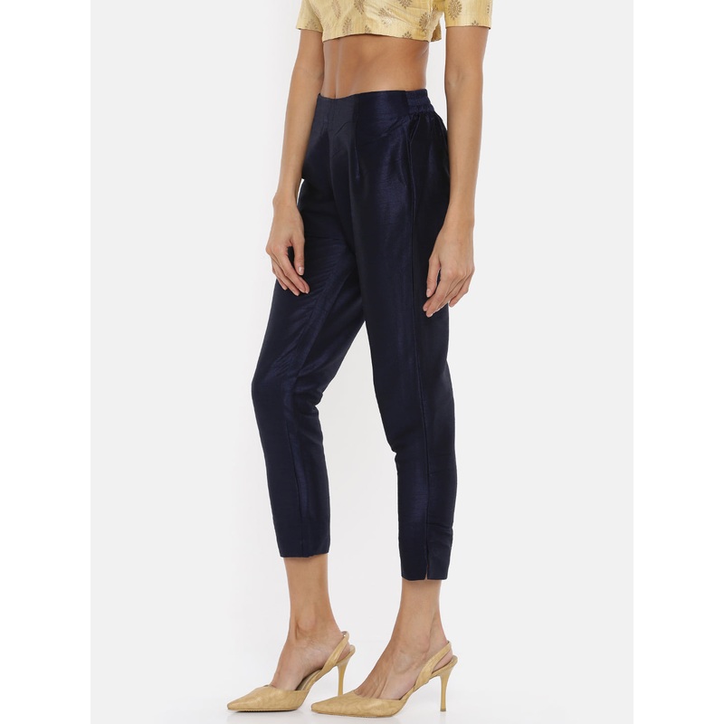 De Moza Women Festive Pants Navy