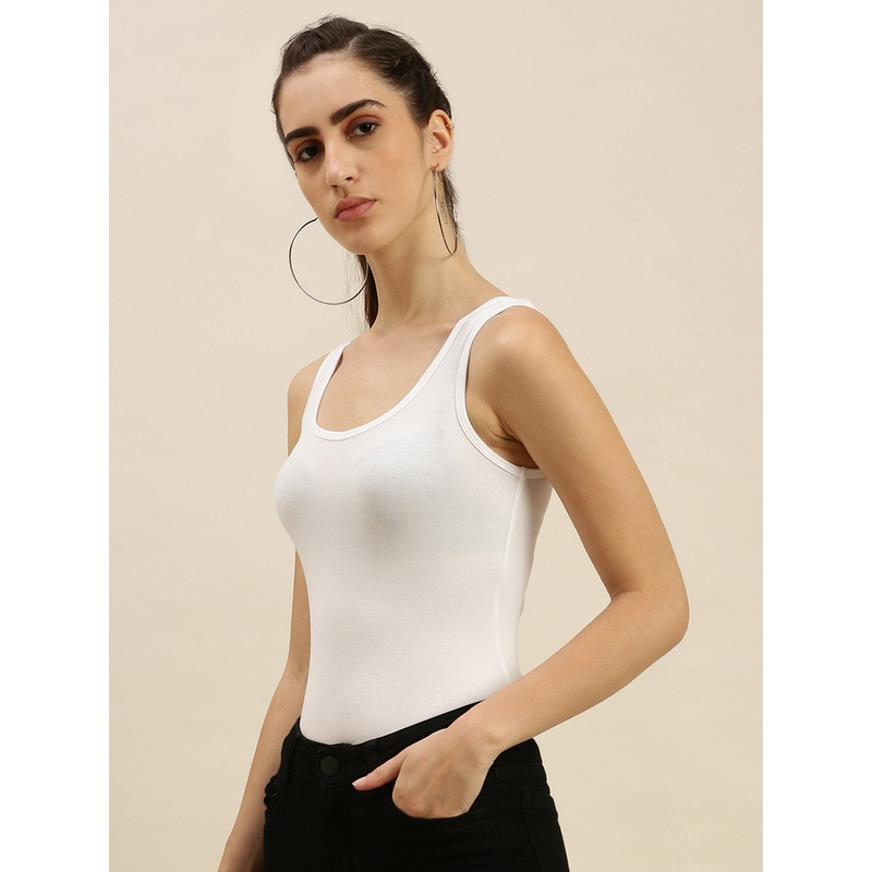 Ladies Razor Back Top Offwhite