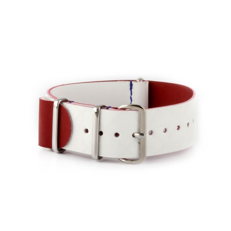Rpublique – Bracelet NATO veau rubber – Blanc