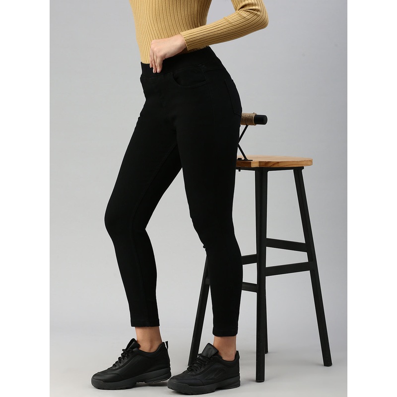 Women Jegging Black|S|M|L|XL|XXL|3XL|Black|LWBJGSOWC4035002