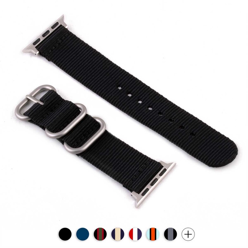 Apple Watch – Bracelet-montre Nylon / tissu (uni, rayures, motif)