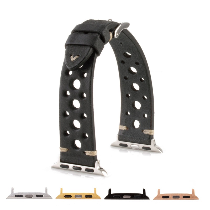 Apple Watch – Bracelet Vintage Racing – Bracelet montre cuir – Veau