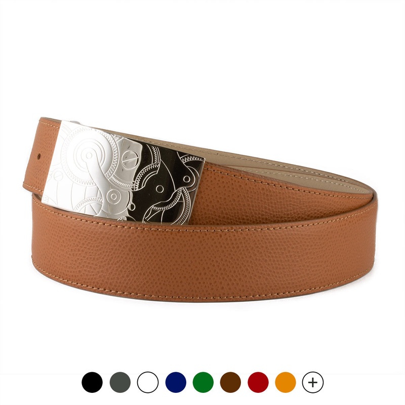 Ceinture cuir classique type Herms – Veau grain