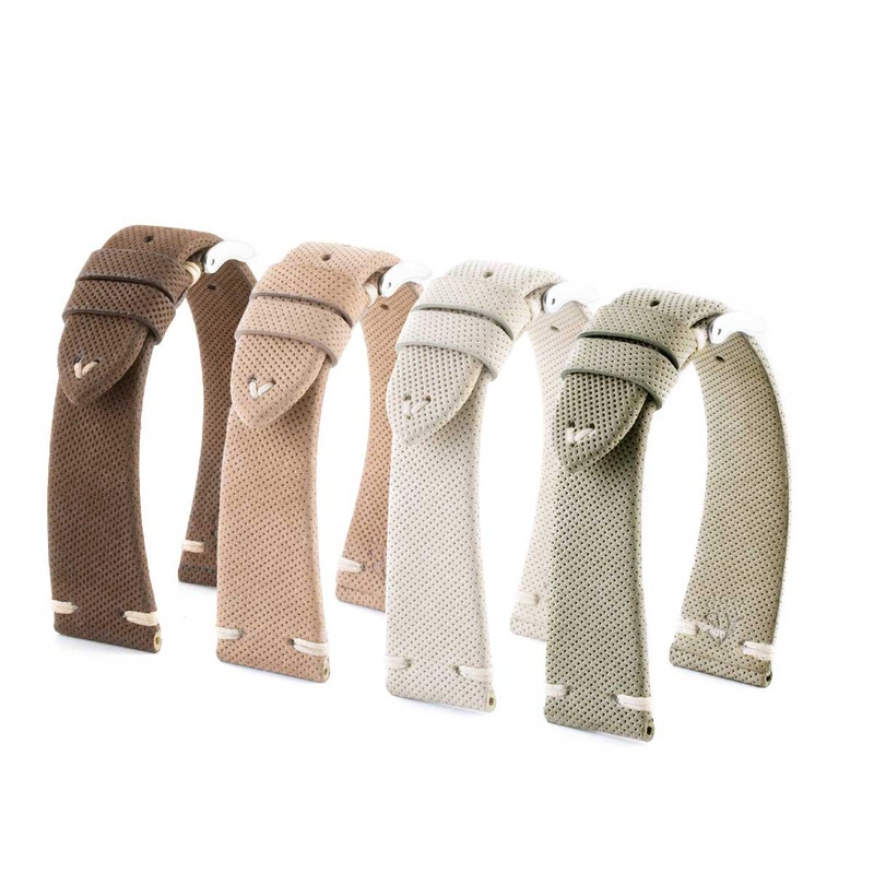 Collection Capsule – Bracelet montre cuir Soft Grip – Veau (marron, marron clair, beige, kaki)