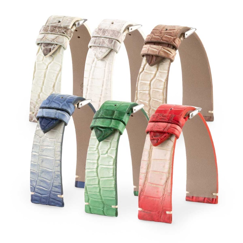 Bracelet Retro Himalaya – Bracelet montre cuir – Alligator (gris, bleu, vert, marron, rouge)