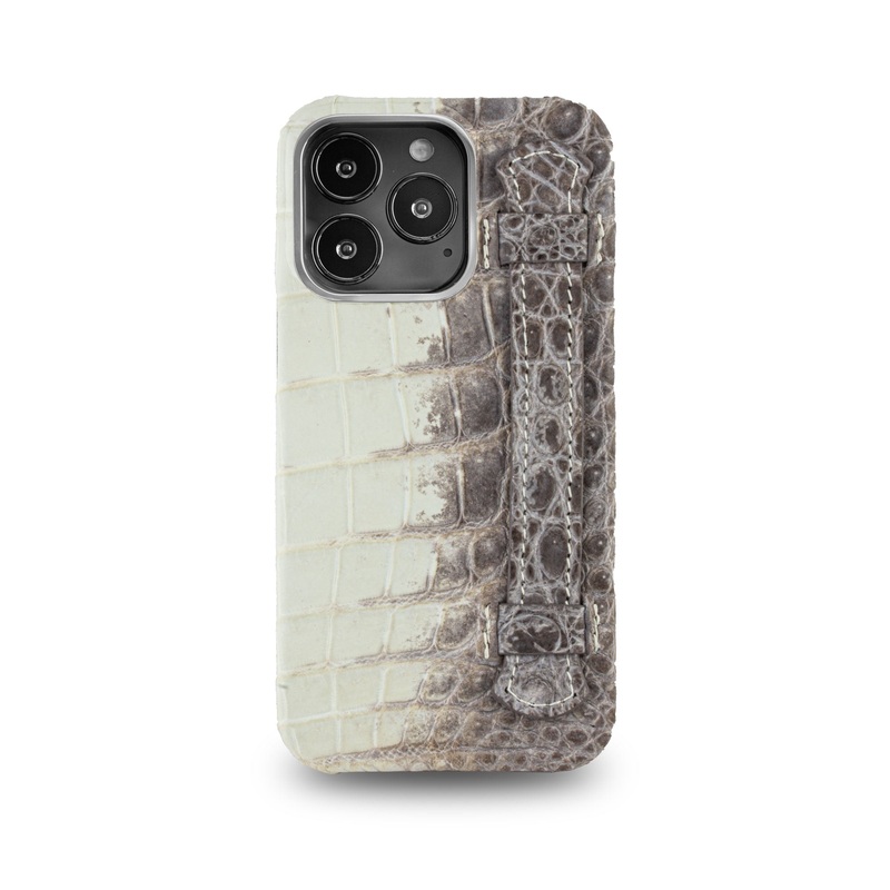 Coque cuir  Strap case  Himalaya pour iPhone 15, 14 & 13 Pro & Pro Max – Alligator / Crocodile