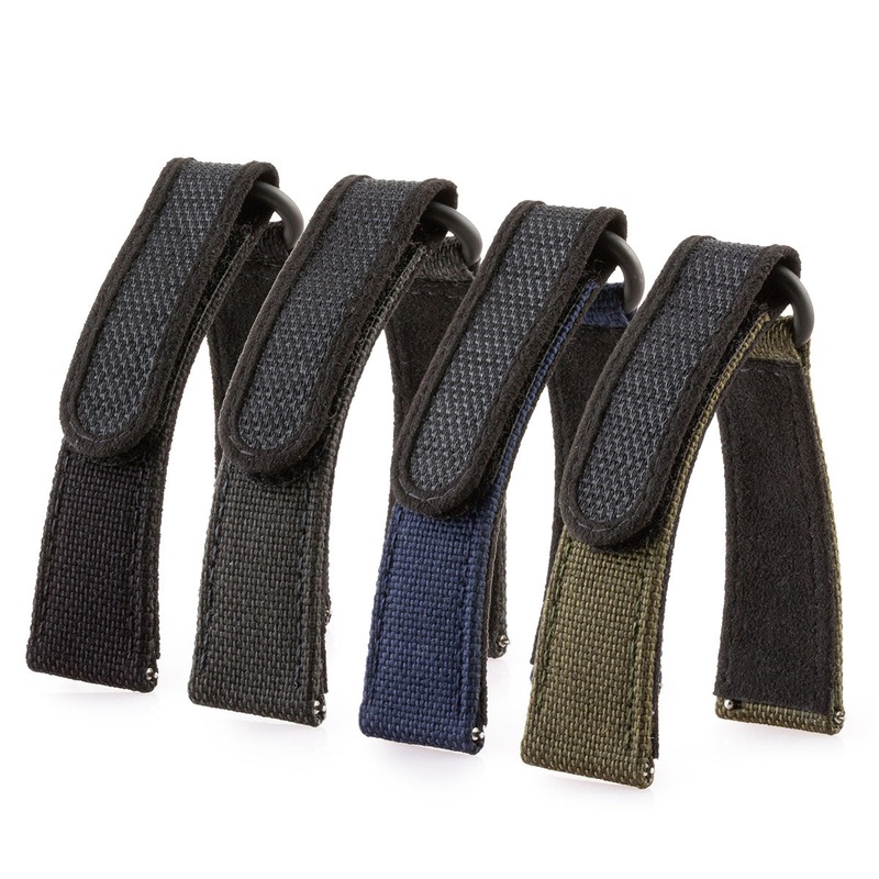 Bracelet-montre Eco-friendly – Velcro cordura (noir, gris, bleu, kaki)