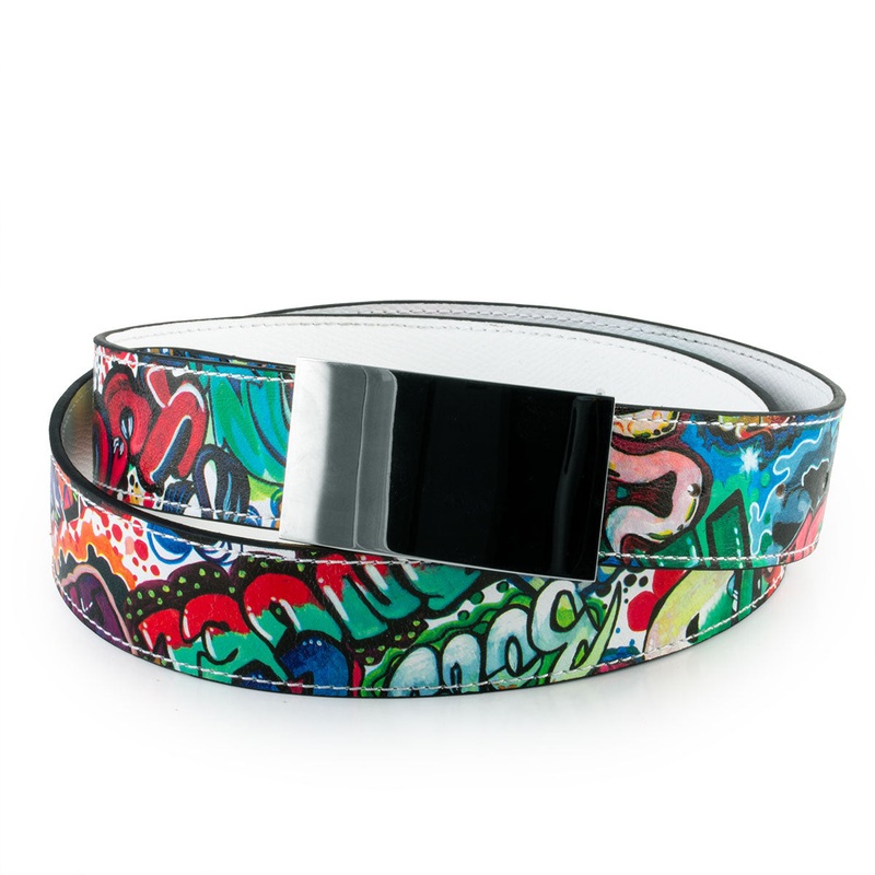 Ceinture cuir Street Art type Herms – Veau