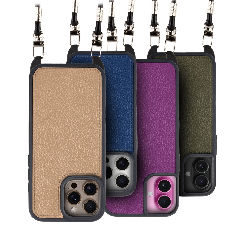 Coque Crossbody cuir pour iPhone 16 ( Tous modles ) – Buffle