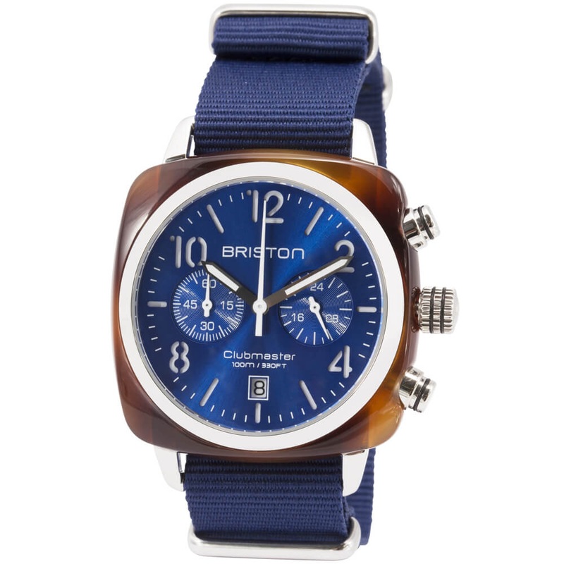 MONTRE BRISTON – CLUBMASTER CLASSIC ACTATE  BLEU MARINE