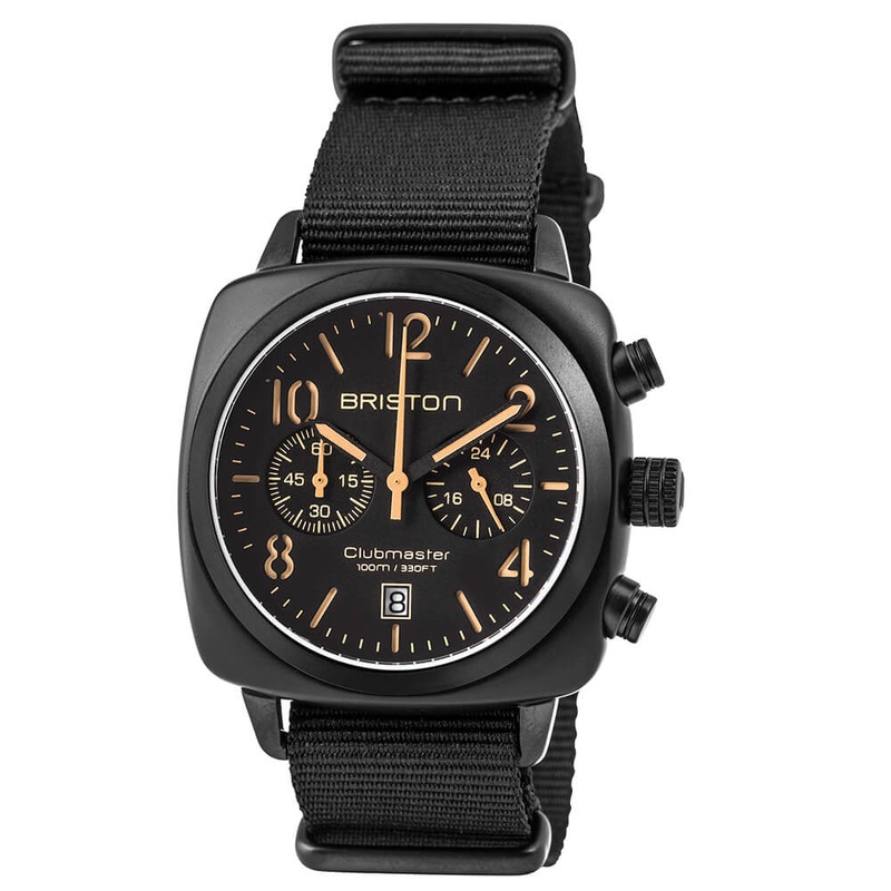MONTRE BRISTON – CLUBMASTER CLASSIC ACTATE  NOIR MAT
