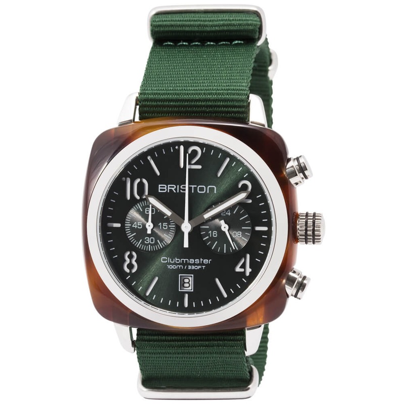 MONTRE BRISTON – CLUBMASTER CLASSIC ACTATE  VERT ANGLAIS