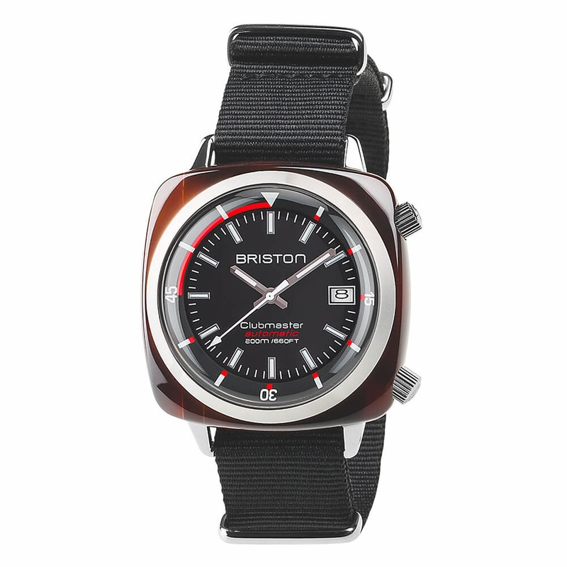 MONTRE BRISTON – CLUBMASTER DIVER GMT ACTATE  NOIR