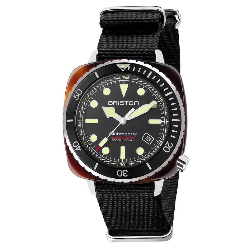 MONTRE BRISTON – CLUBMASTER DIVER PRO ACTATE  NOIR