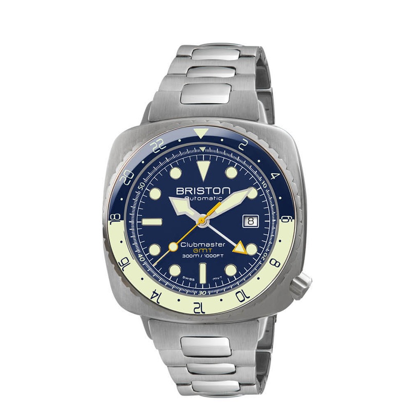 MONTRE BRISTON – CLUBMASTER DIVER PRO GMT ACIER  BLEU
