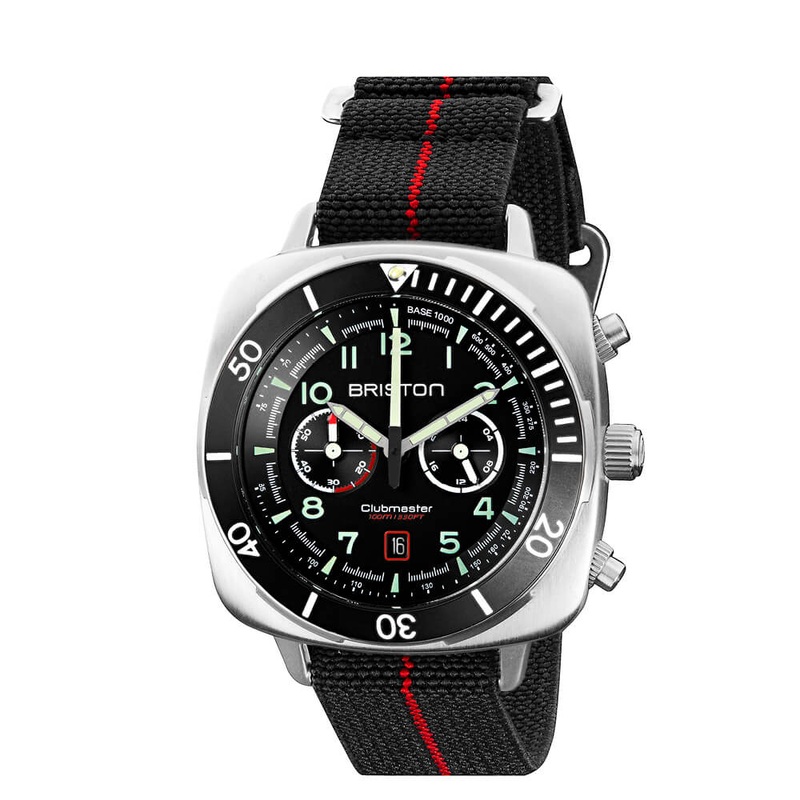 MONTRE BRISTON – CLUBMASTER OUTDOOR ACIER  NOIR