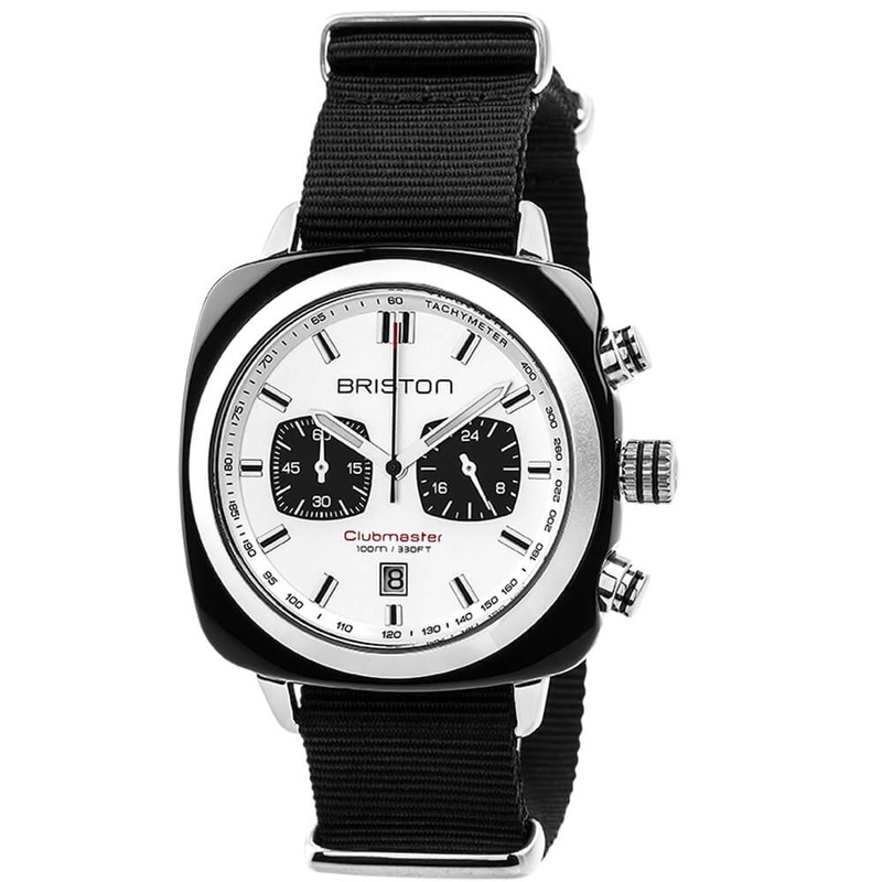 MONTRE BRISTON – CLUBMASTER SPORT ACTATE NOIR – BLANC