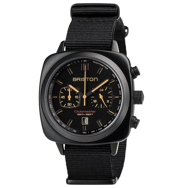 MONTRE BRISTON – CLUBMASTER SPORT ACTATE – NOIR MAT