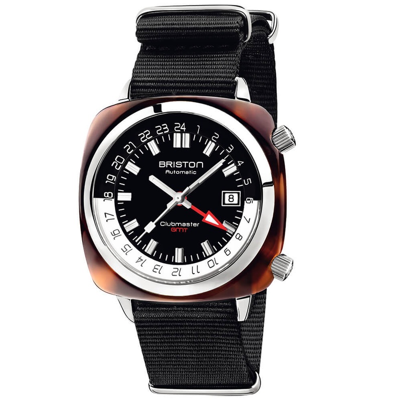 MONTRE BRISTON – CLUBMASTER TRAVELER GMT ACTATE  NOIR