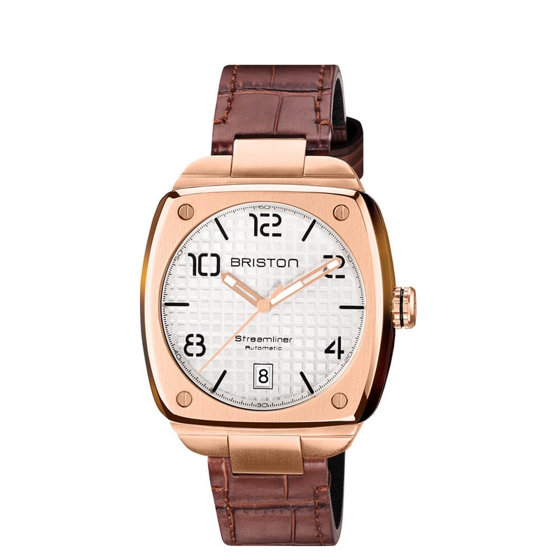 MONTRE BRISTON – STREAMLINER URBAN AUTO GOLD ET ACTATE  BLANC