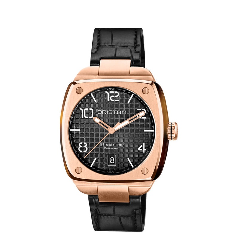 MONTRE BRISTON – STREAMLINER URBAN AUTO GOLD ET ACTATE  NOIR