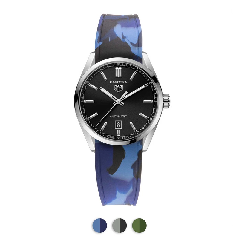 Tag Heuer Carrera – Bracelet montre caoutchouc intgr – Rubber camo