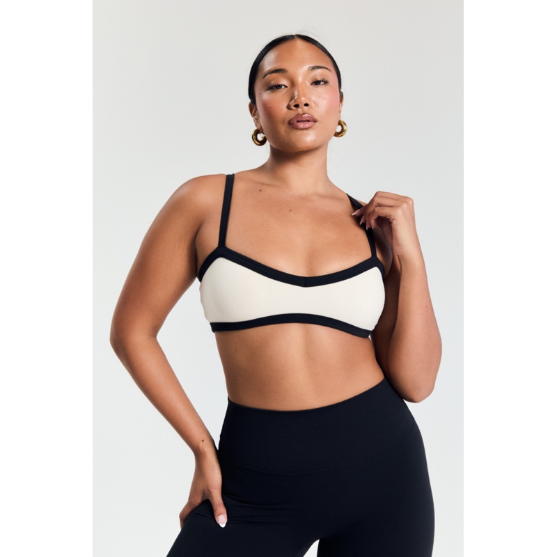 Black/Cream Outline Crop|XS|S|M|L|XL|2XL