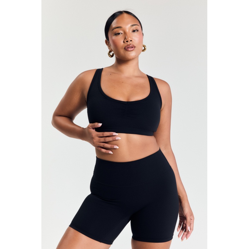 Black Scrunch Crop|XS|S|M|L|XL|2XL
