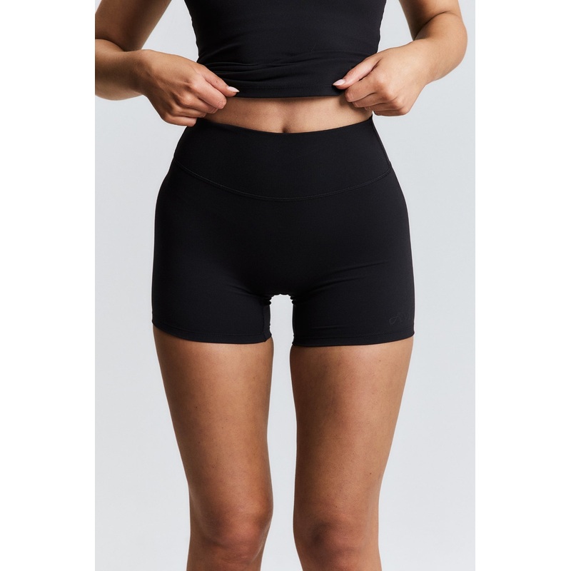 Black Subtle Scrunch Bike Short 4