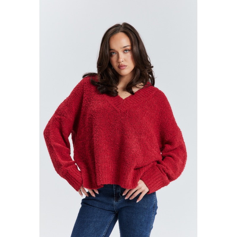 Cherry V Neck Knit|XS|S|M|L|XL|2XL|3XL