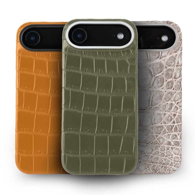 Coque cuir  pour iPhone 17 Air – Alligator / Himalaya