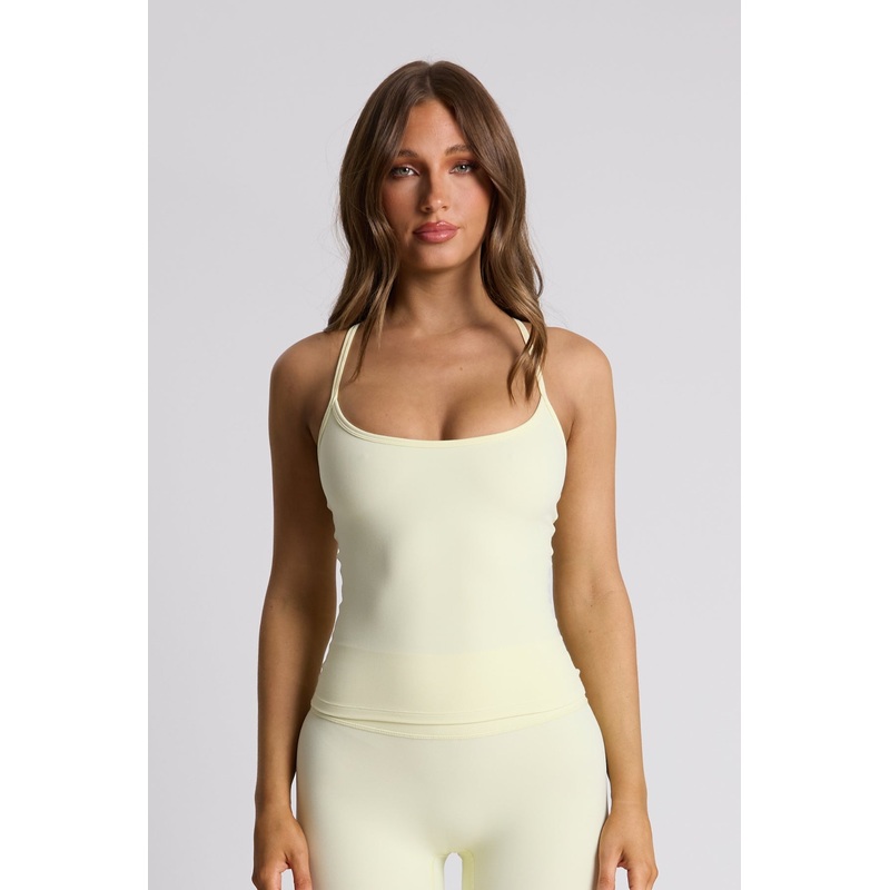 Lemon Thin Strap Racerback Tank