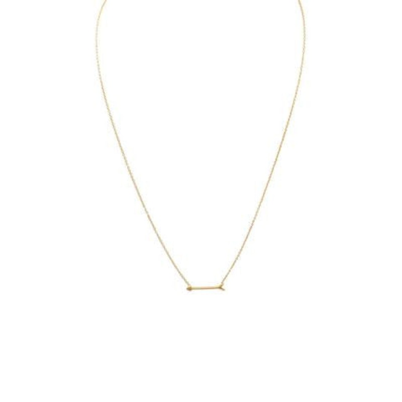 14 Karat Gold Plated Arrow Design Necklace