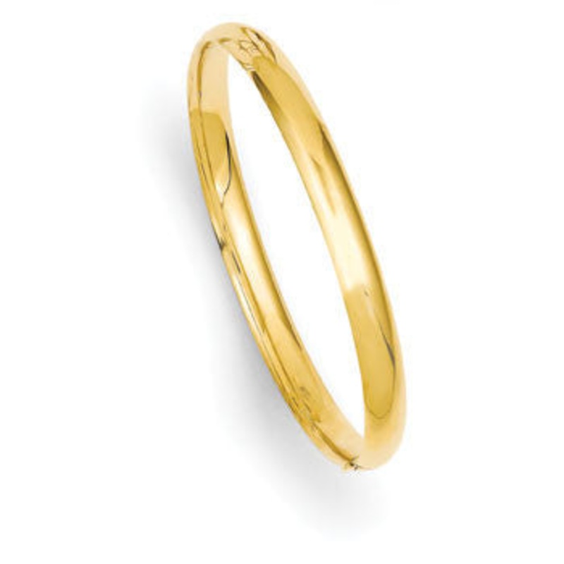 14K 3/16 Hinged Baby Bangle Bracelet