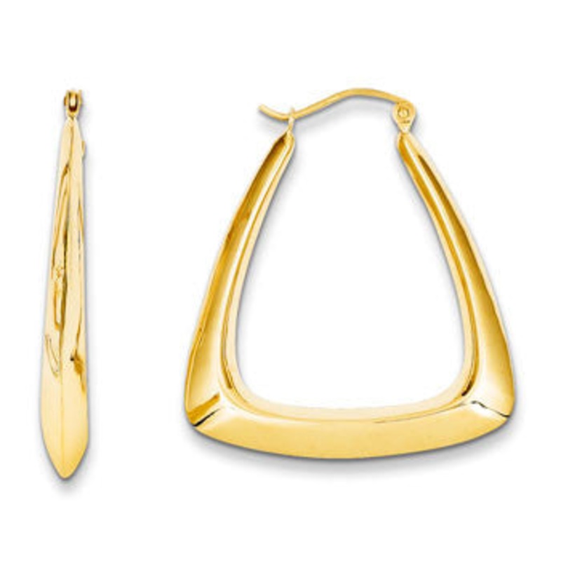 14k Fancy Hoop Earrings